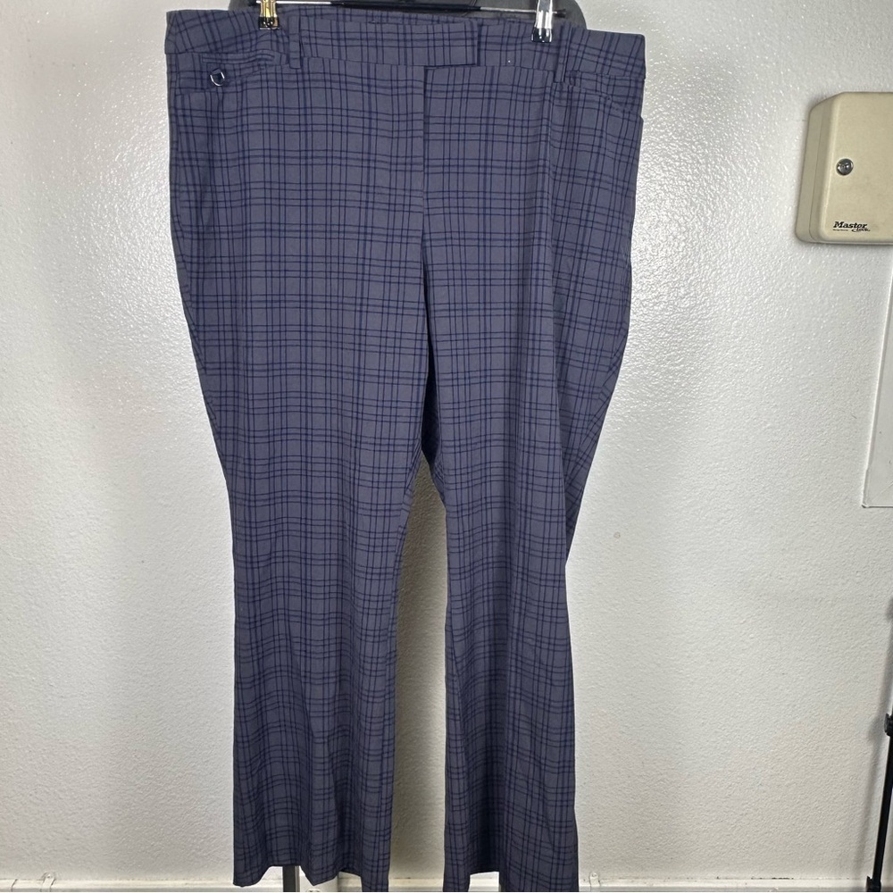 Roz & Ali Blue Plaid Trousers‎